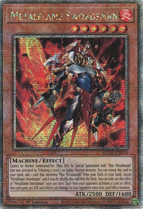 Metalflame Swordsman (Quarter Century Secret Rare) [SUDA-EN014] Quarter Century Secret Rare | Card Merchant Takapuna