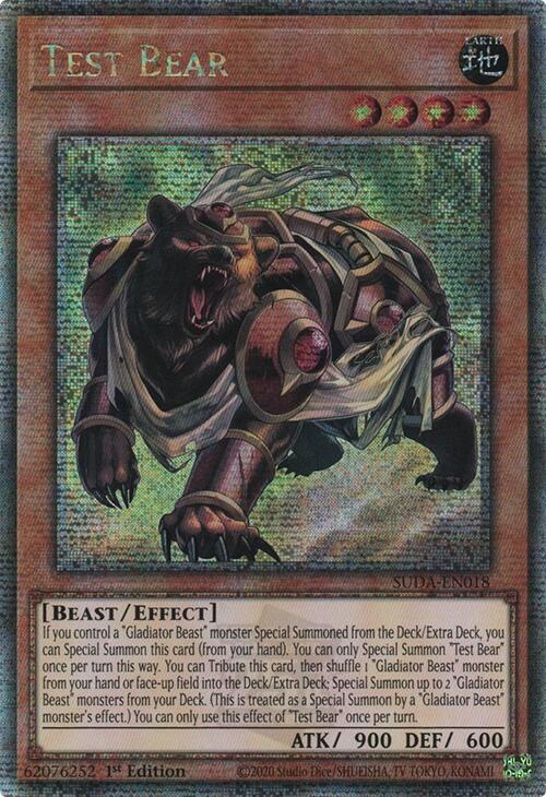 Test Bear (Quarter Century Secret Rare) [SUDA-EN018] Quarter Century Secret Rare | Card Merchant Takapuna