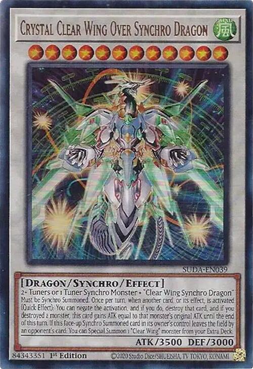 Crystal Clear Wing Over Synchro Dragon [SUDA-EN039] Ultra Rare | Card Merchant Takapuna