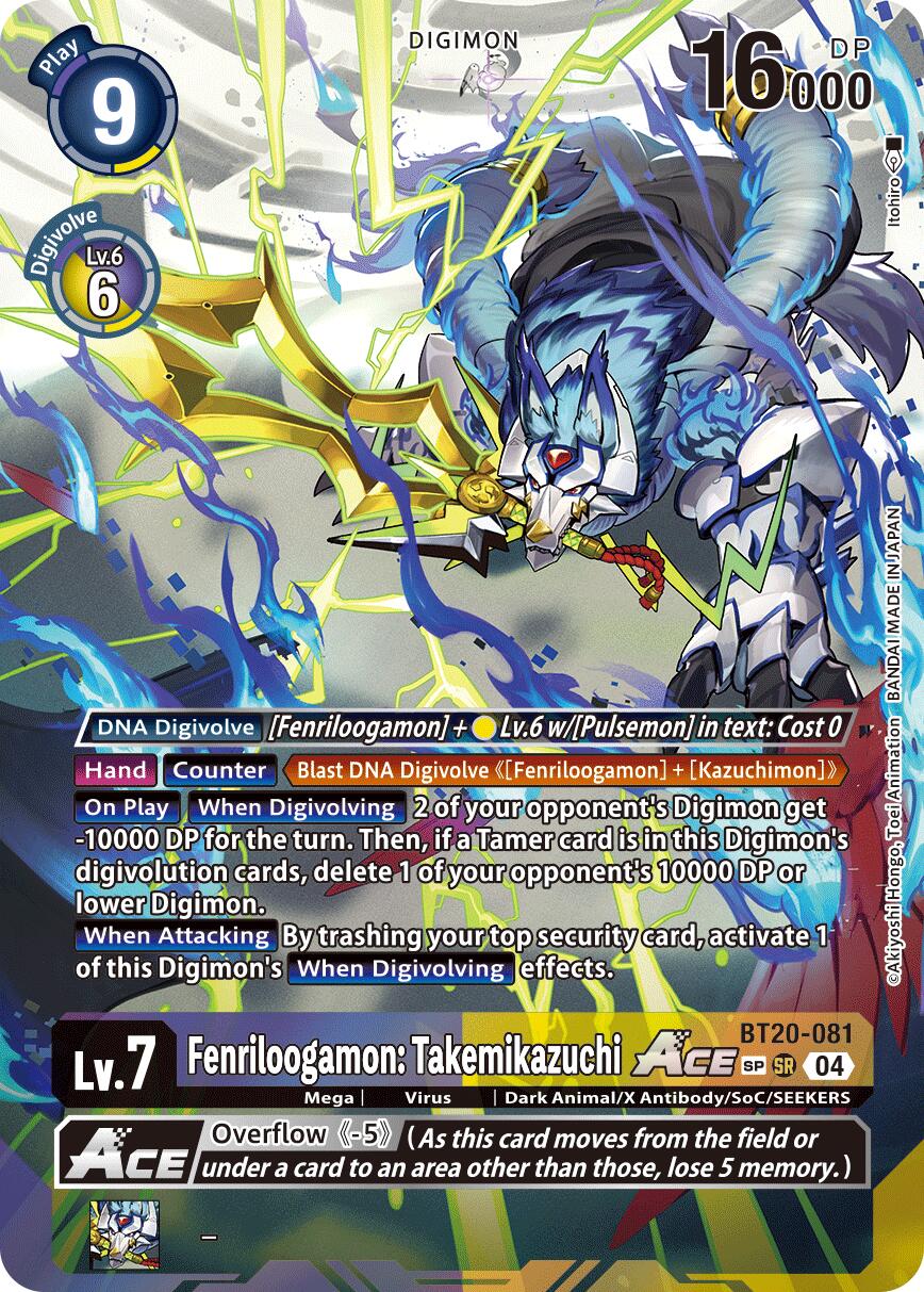 Fenriloogamon: Takemikazuchi ACE [BT20-081] (Textured) [Release Special Booster Ver.2.5] | Card Merchant Takapuna