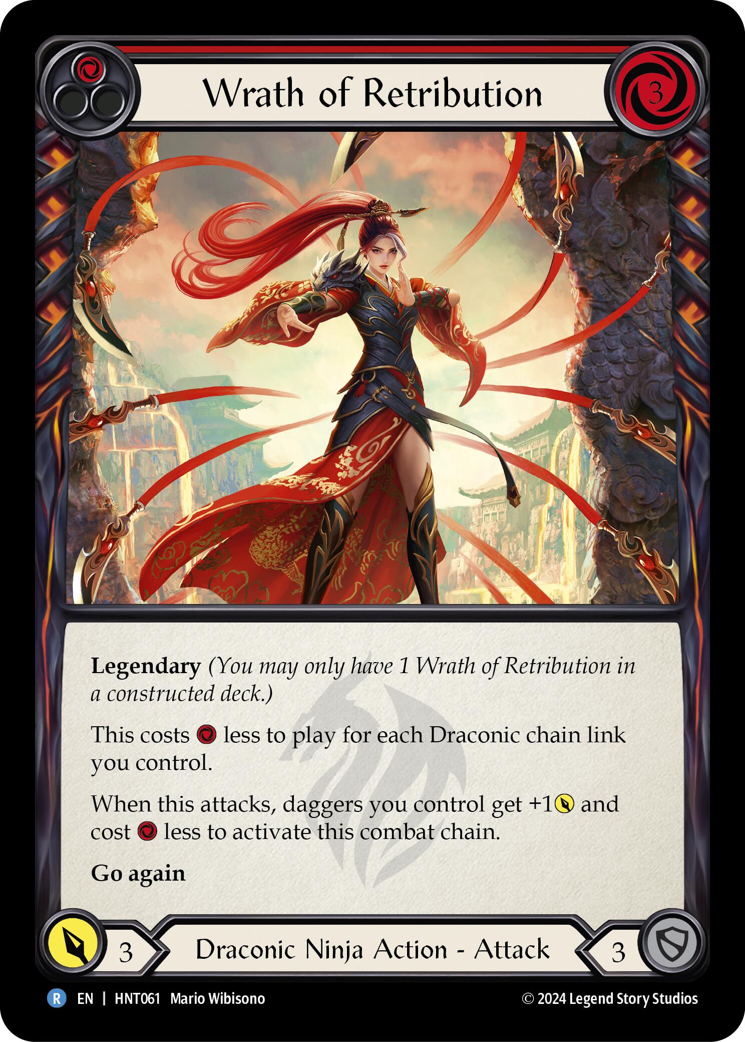 Wrath of Retribution (Red) [HNT061] (The Hunted)  Rainbow Foil | Card Merchant Takapuna