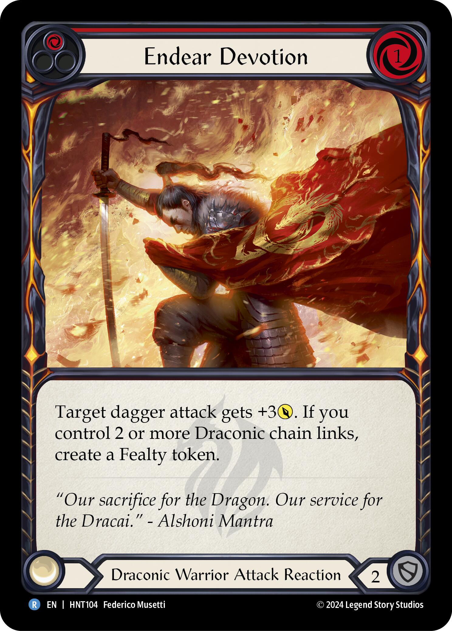 Endear Devotion (Red) [HNT104] (The Hunted) | Card Merchant Takapuna