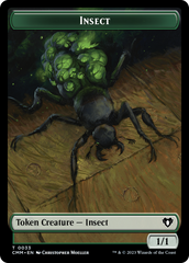 Spirit (0010) // Insect Double-Sided Token [Commander Masters Tokens] | Card Merchant Takapuna