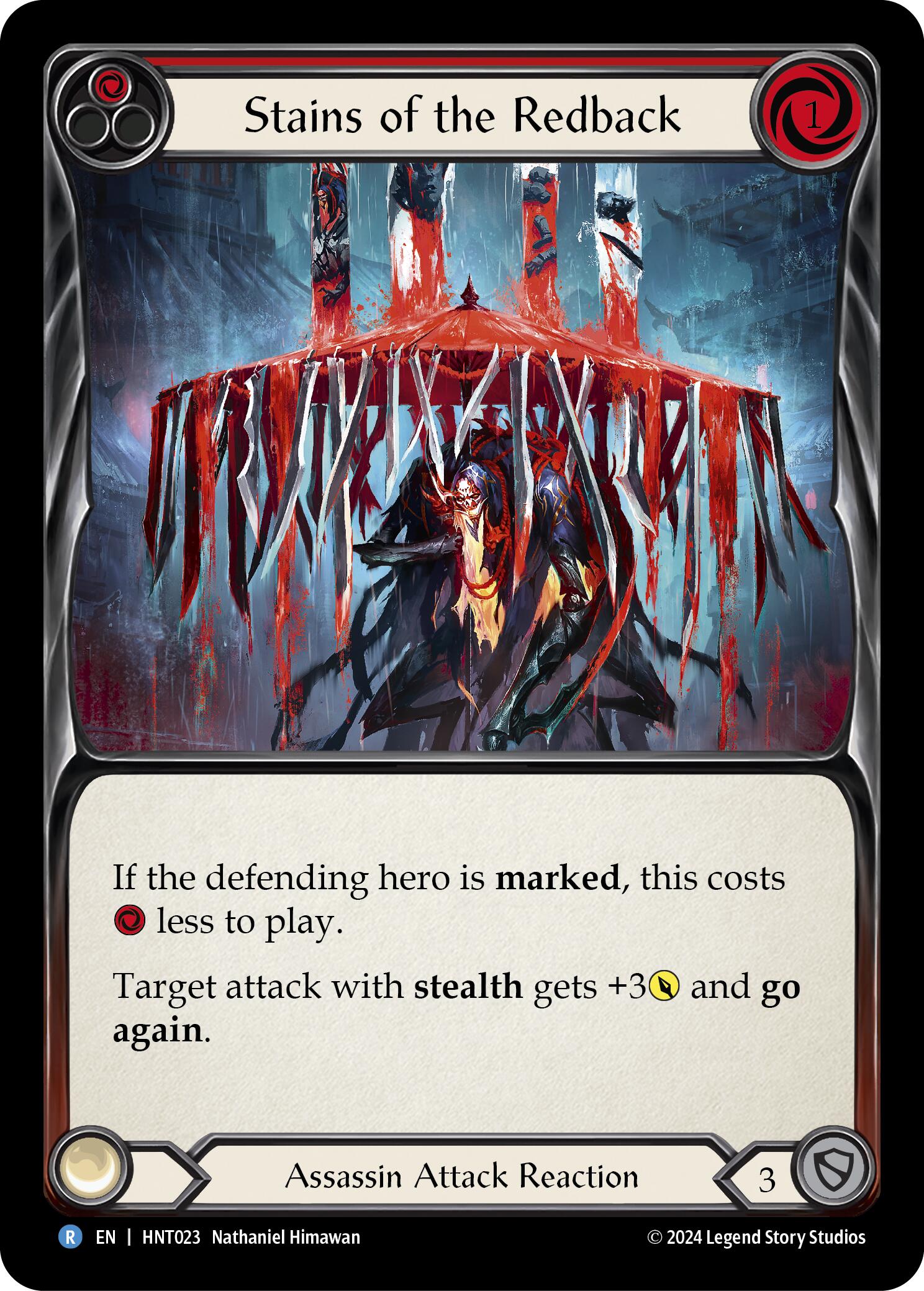 Stains of the Redback (Red) [HNT023] (The Hunted)  Rainbow Foil | Card Merchant Takapuna