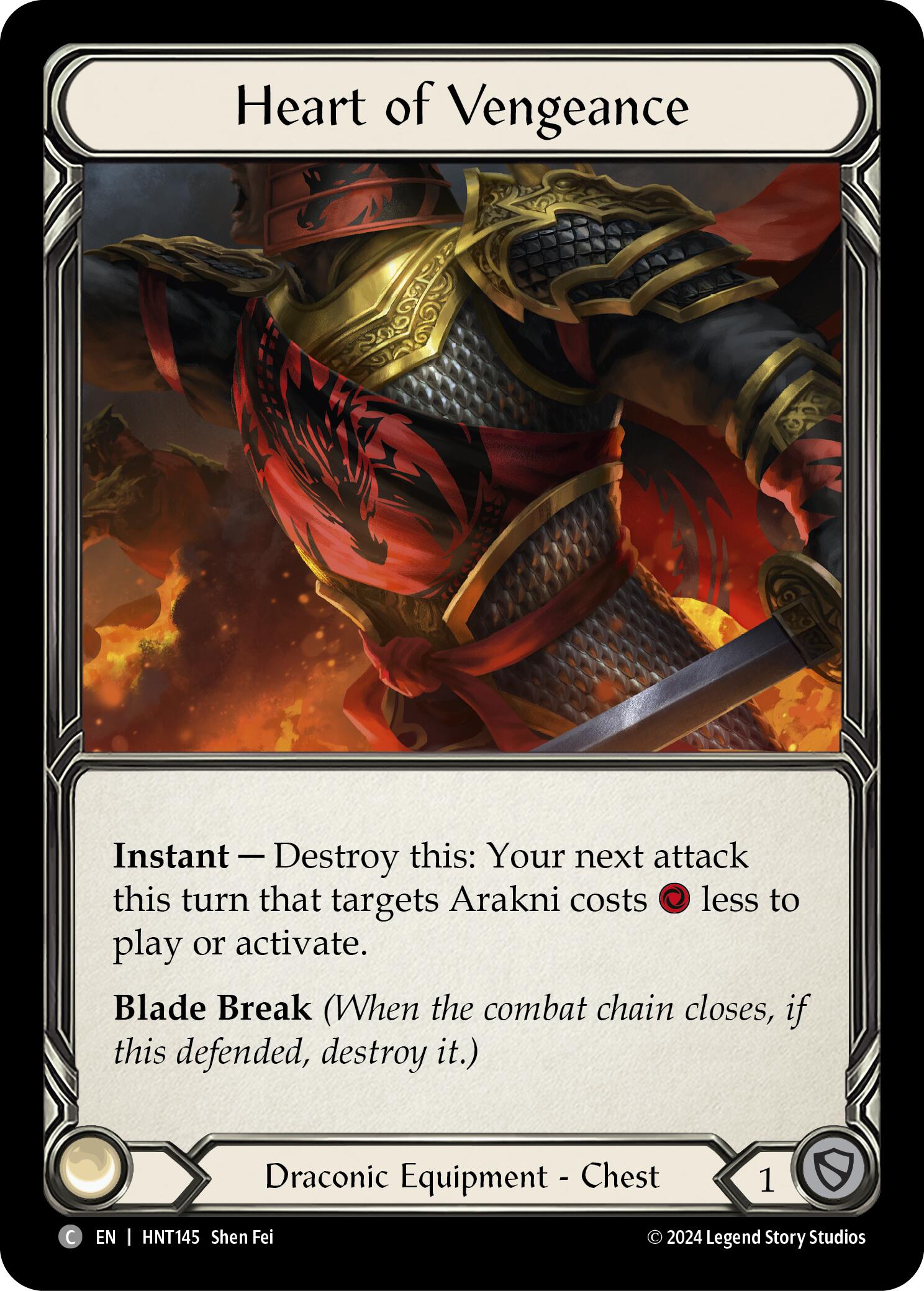 Heart of Vengeance [HNT145] (The Hunted)  Cold Foil | Card Merchant Takapuna