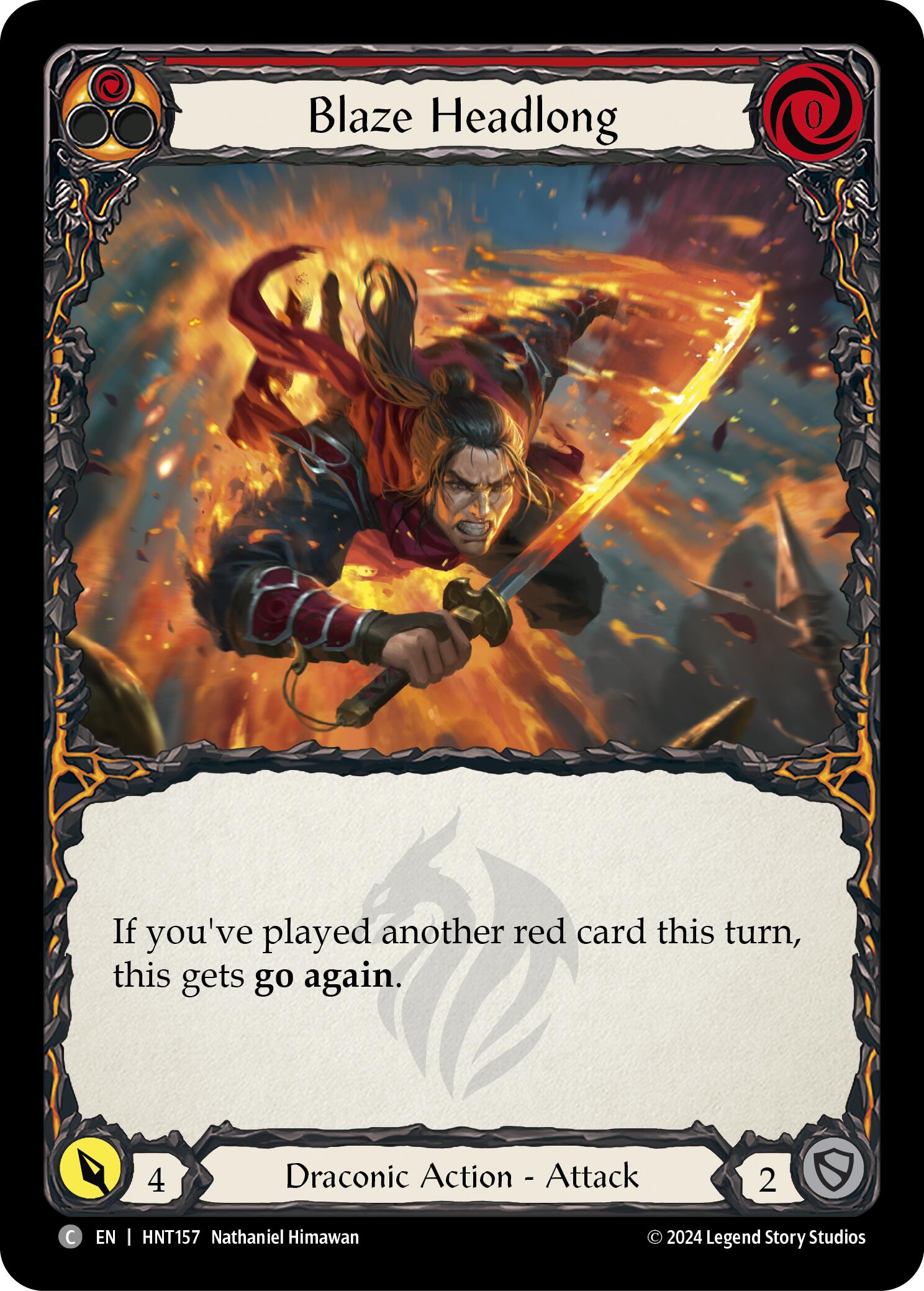 Blaze Headlong (Red) [HNT157] (The Hunted) | Card Merchant Takapuna