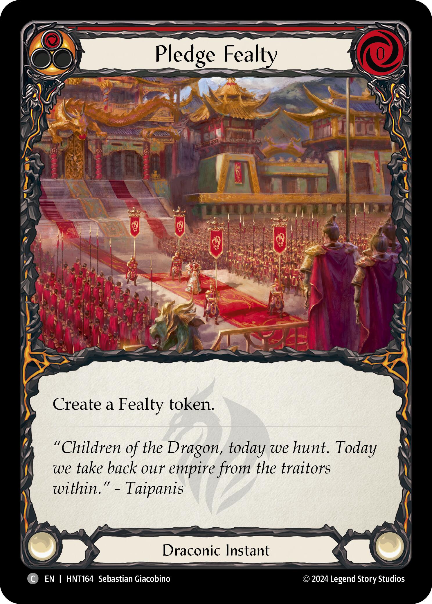 Pledge Fealty (Red) [HNT164] (The Hunted) | Card Merchant Takapuna