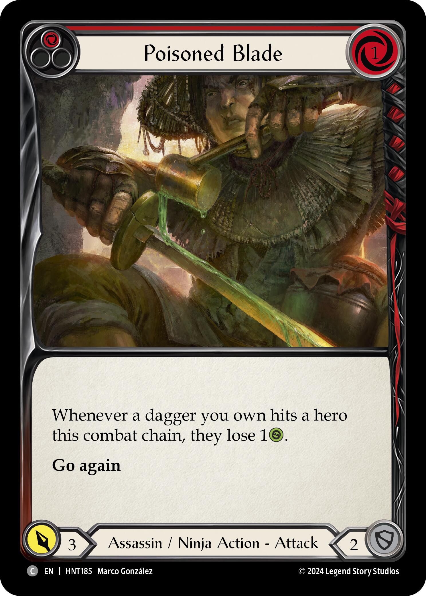 Poisoned Blade (Red) [HNT185] (The Hunted) | Card Merchant Takapuna