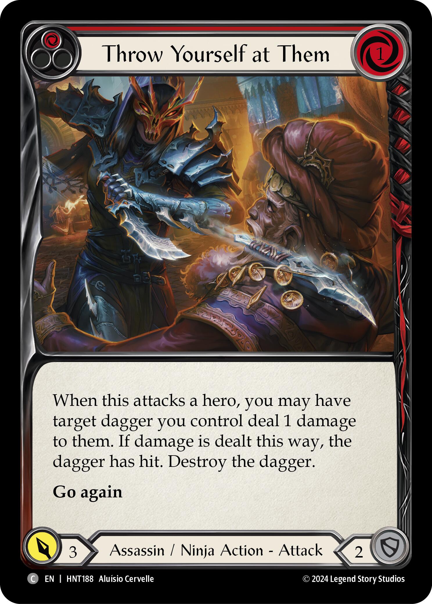 Throw Yourself at Them (Red) [HNT188] (The Hunted) | Card Merchant Takapuna