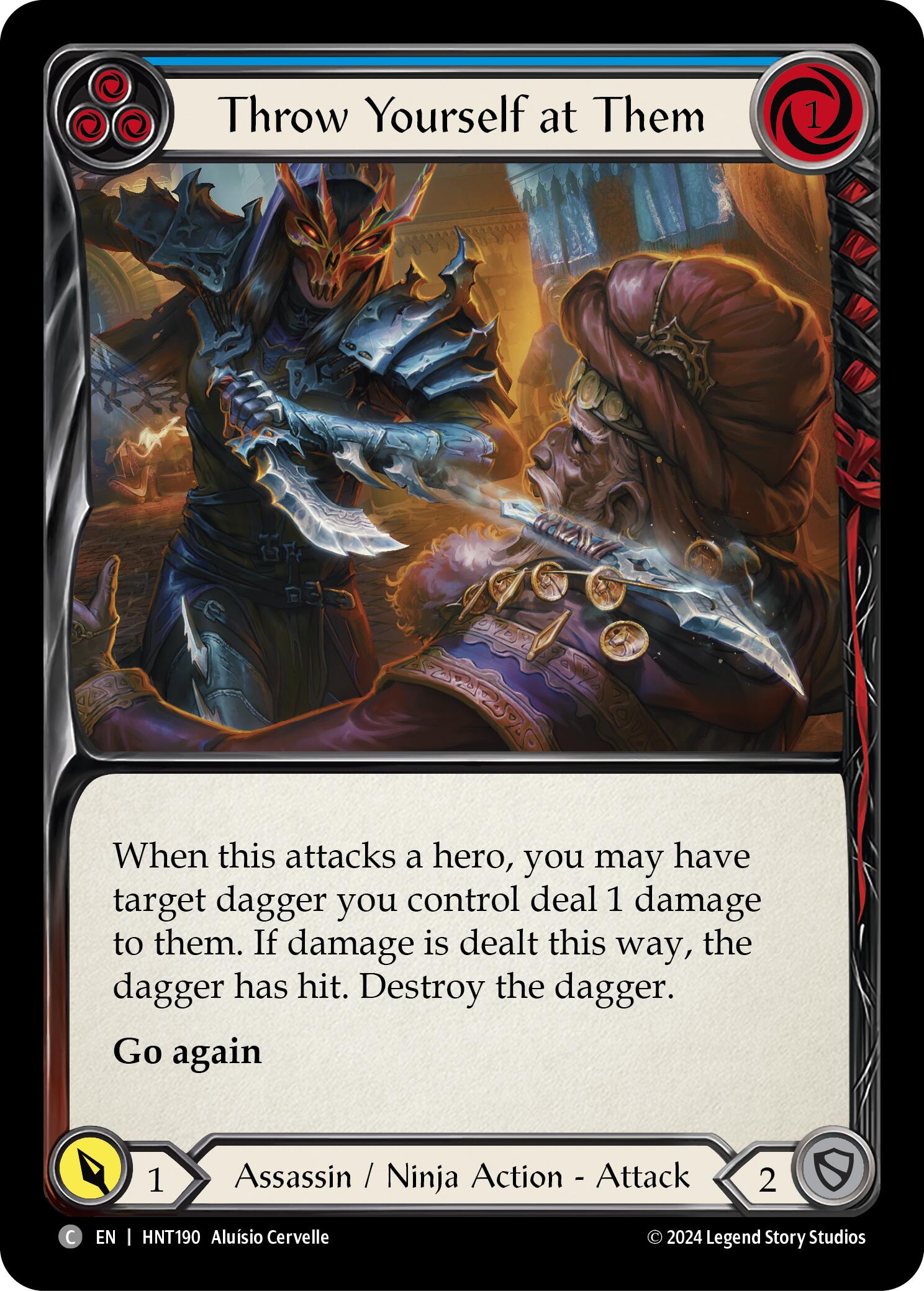 Throw Yourself at Them (Blue) [HNT190] (The Hunted) | Card Merchant Takapuna