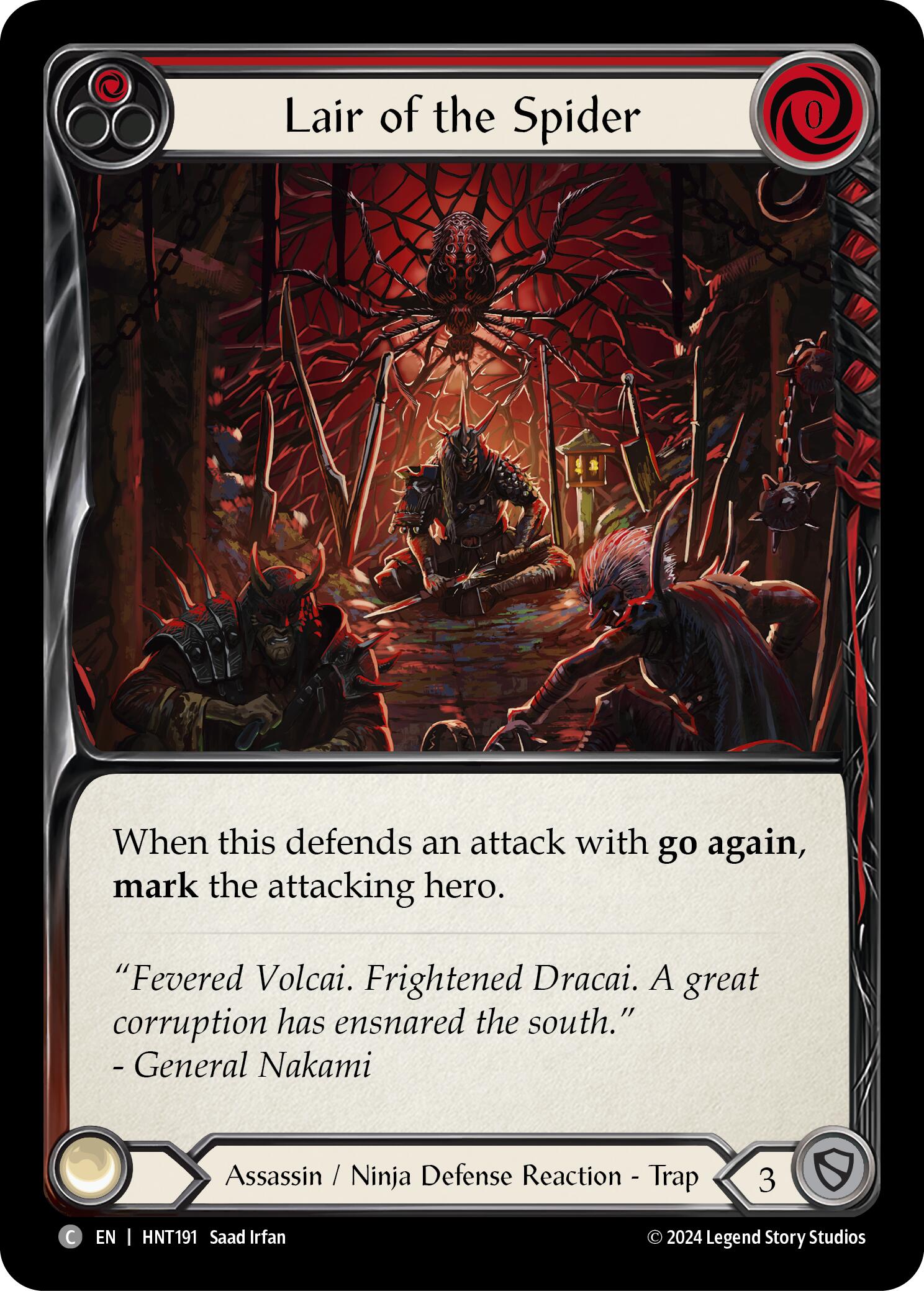 Lair of the Spider (Red) [HNT191] (The Hunted)  Rainbow Foil | Card Merchant Takapuna