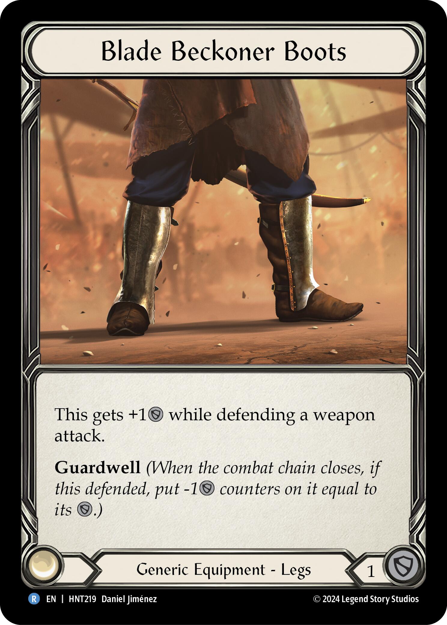 Blade Beckoner Boots [HNT219] (The Hunted)  Cold Foil | Card Merchant Takapuna