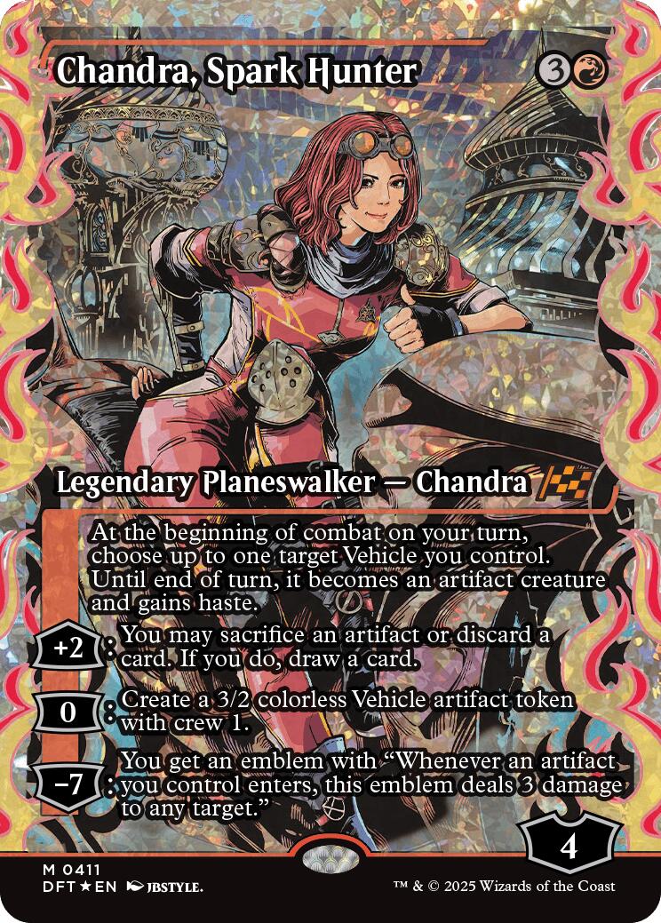 Chandra, Spark Hunter (Showcase Fracture Foil) (Japanese) [Aetherdrift] | Card Merchant Takapuna