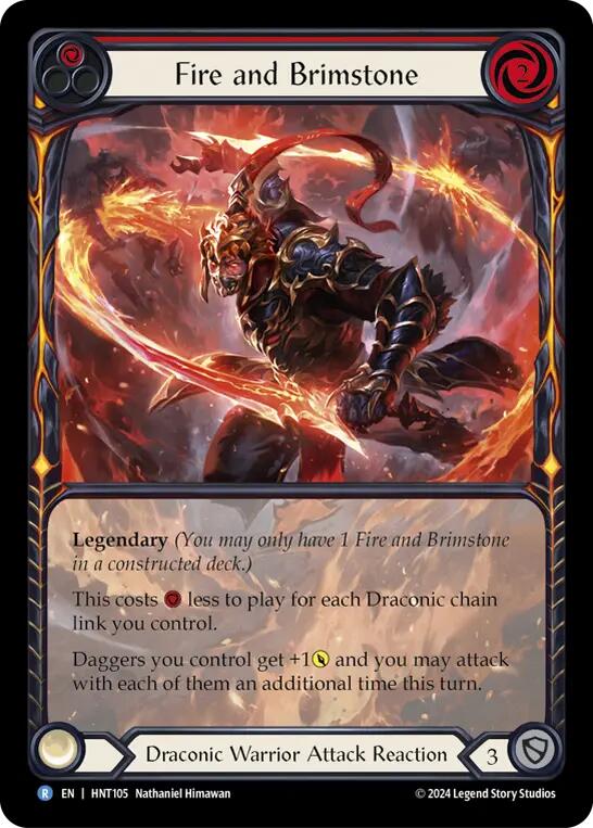 Fire and Brimstone (Extended Art) [HNT105] (The Hunted)  Rainbow Foil | Card Merchant Takapuna