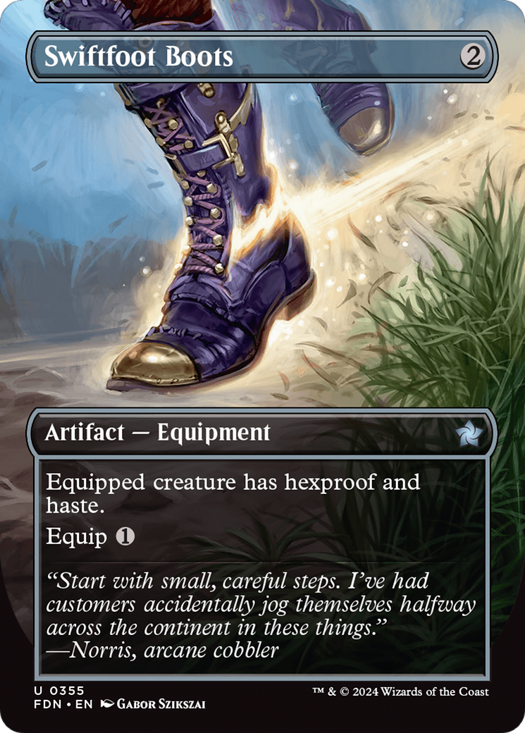 Swiftfoot Boots (Borderless) [Foundations] | Card Merchant Takapuna