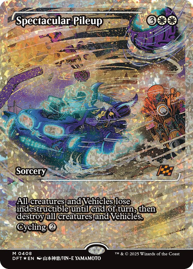 Spectacular Pileup (Showcase Fracture Foil) (Japanese) [Aetherdrift] | Card Merchant Takapuna