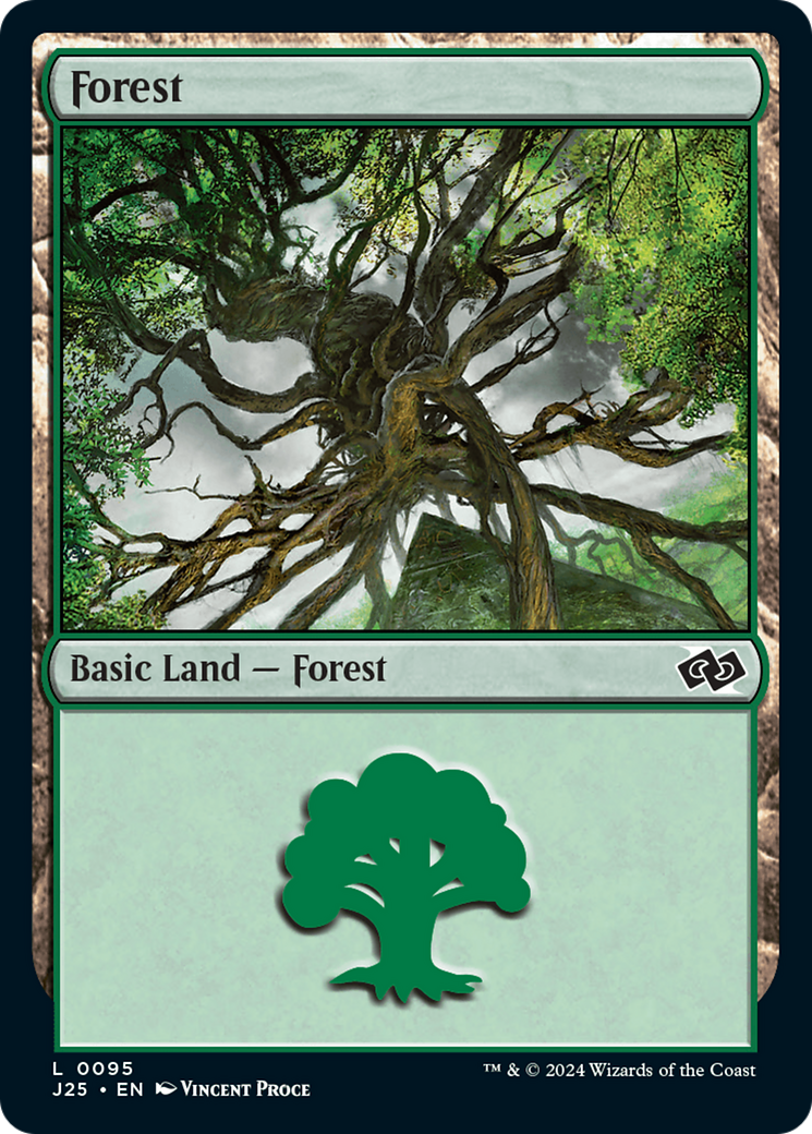 Forest (95) [Foundations Jumpstart] | Card Merchant Takapuna