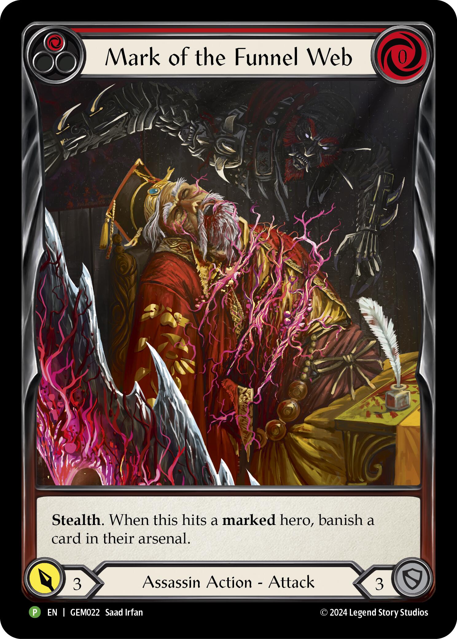 Mark of the Funnel Web (Red) [GEM022] (GEM Pack 1)  Rainbow Foil | Card Merchant Takapuna