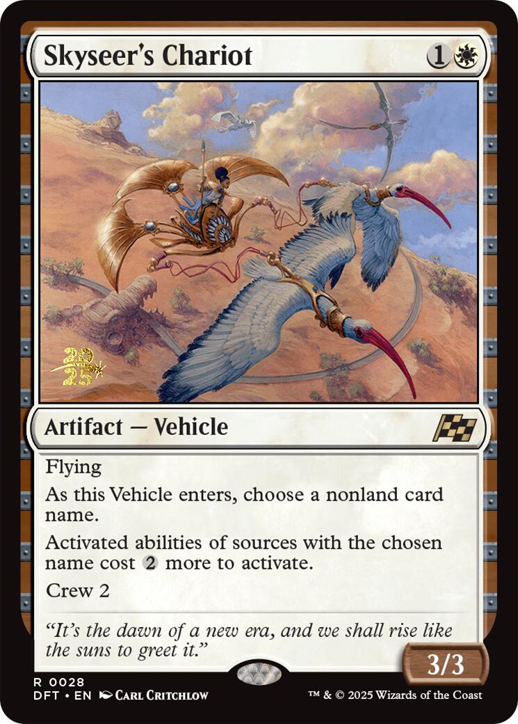 Skyseer's Chariot [Aetherdrift Prerelease Promos] | Card Merchant Takapuna