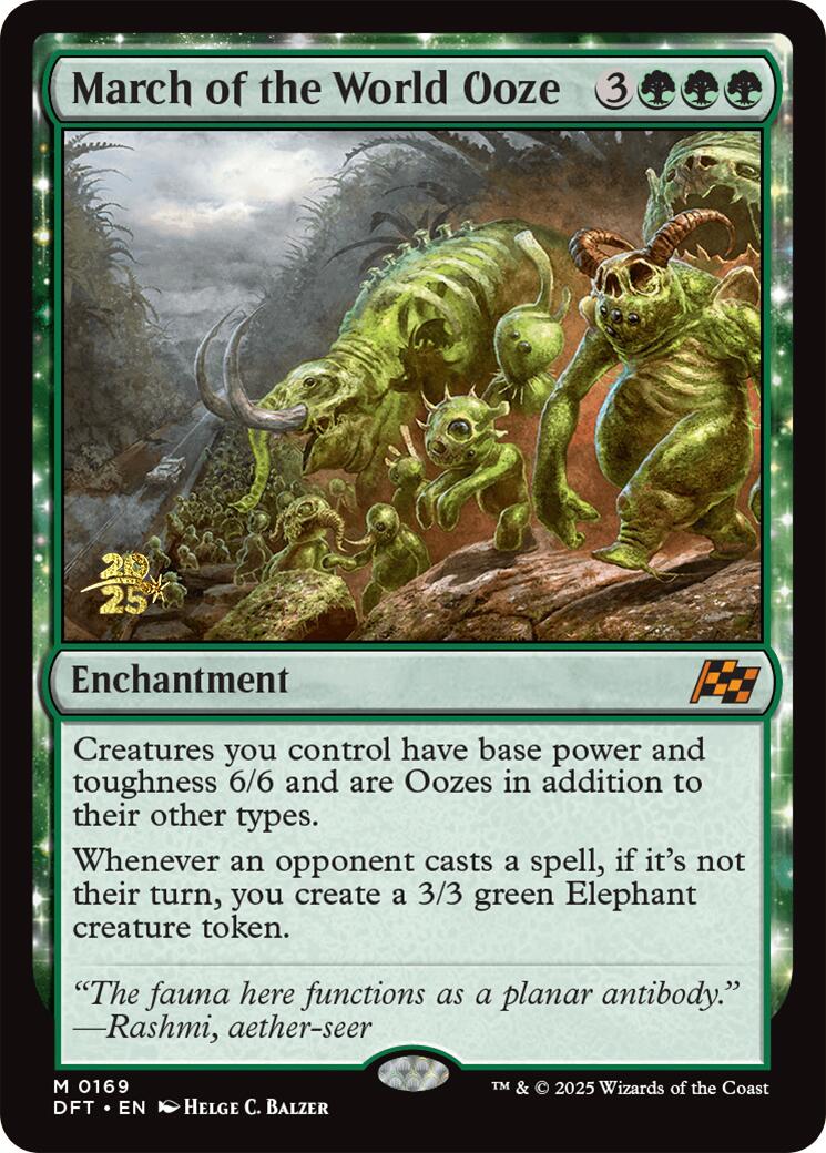 March of the World Ooze [Aetherdrift Prerelease Promos] | Card Merchant Takapuna