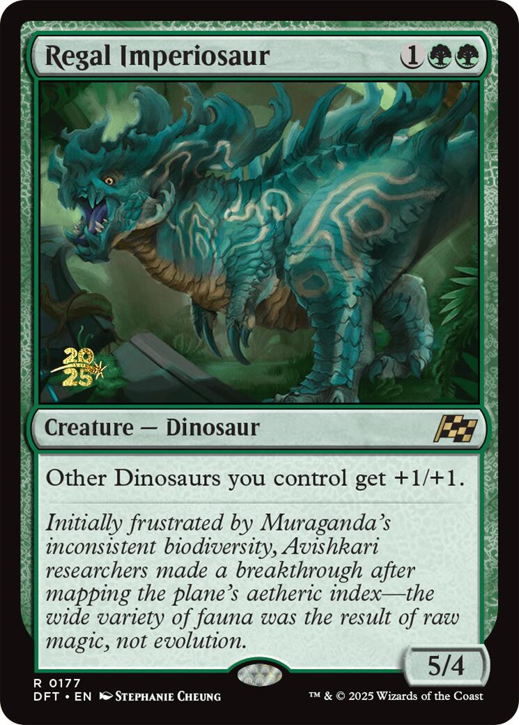 Regal Imperiosaur [Aetherdrift Prerelease Promos] | Card Merchant Takapuna