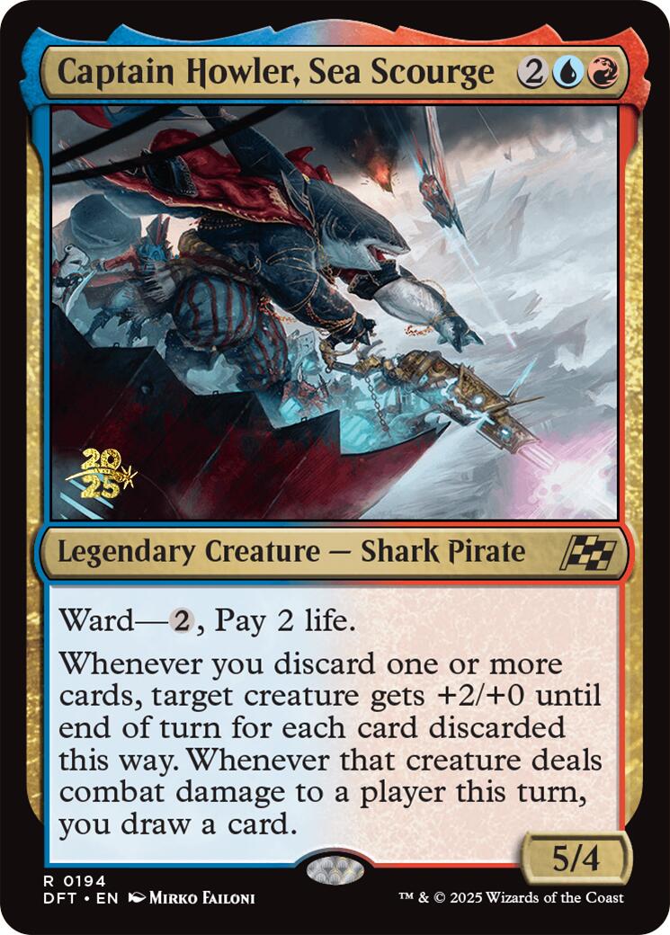 Captain Howler, Sea Scourge [Aetherdrift Prerelease Promos] | Card Merchant Takapuna