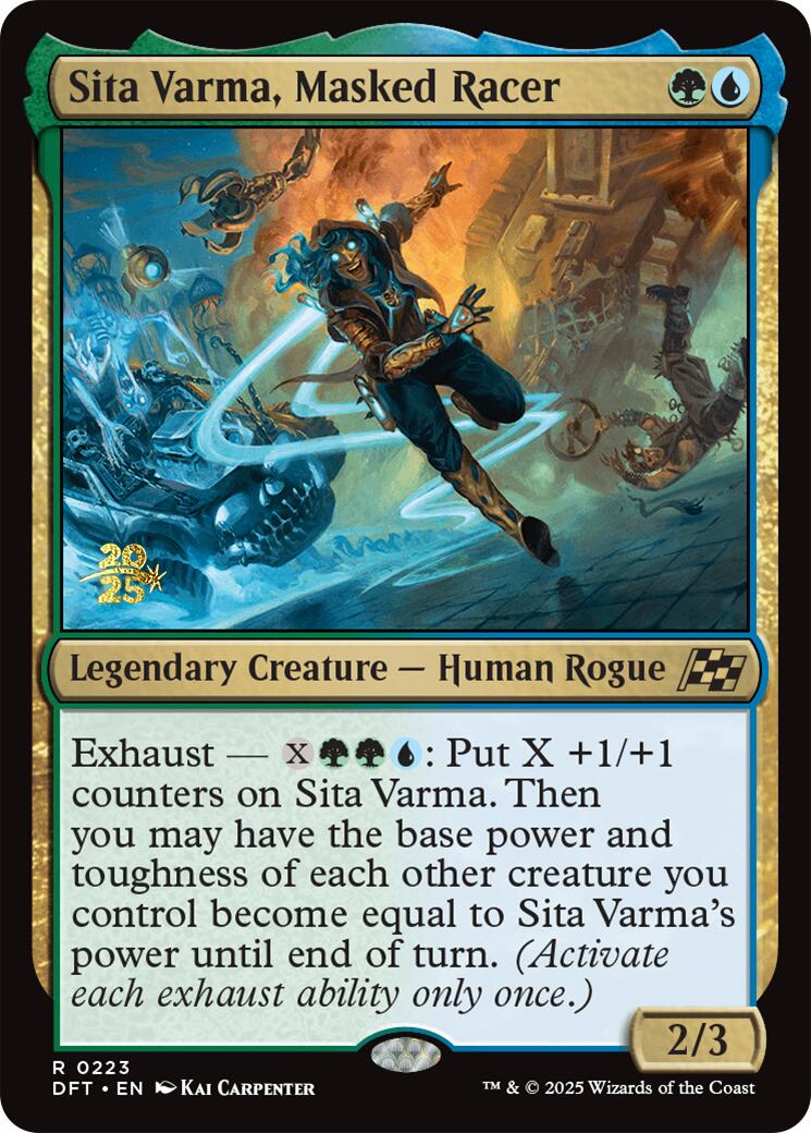 Sita Varma, Masked Racer [Aetherdrift Prerelease Promos] | Card Merchant Takapuna