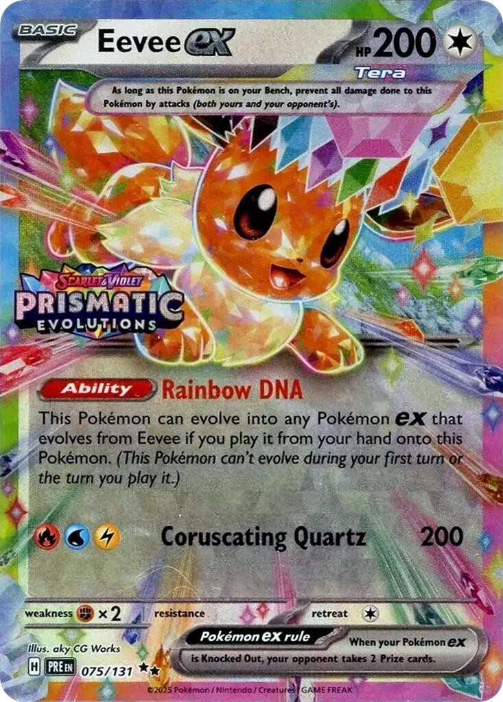 Eevee ex (075/131) (Prismatic Evolutions Stamp) [Scarlet & Violet: Prismatic Evolutions] | Card Merchant Takapuna