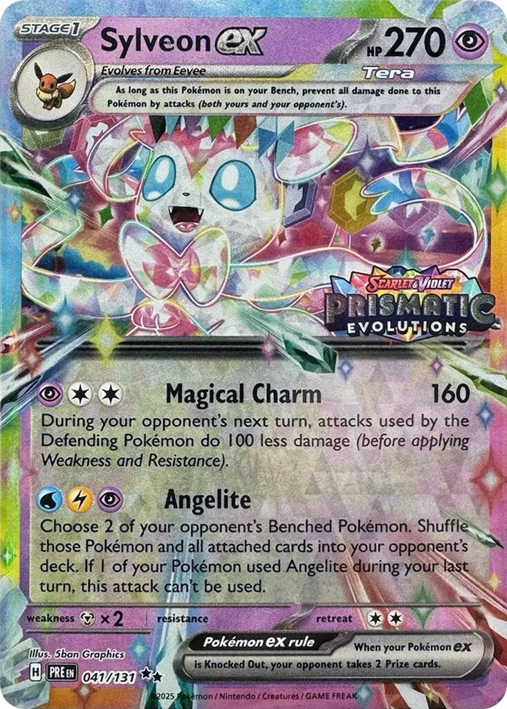 Sylveon ex (041/131) (Prismatic Evolutions Stamp) [Scarlet & Violet: Prismatic Evolutions] | Card Merchant Takapuna