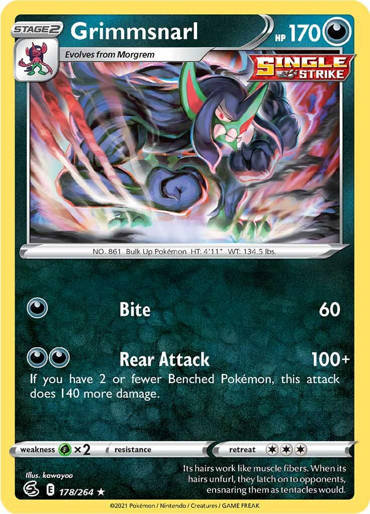 Grimmsnarl (178/264) [Sword & Shield: Fusion Strike] | Card Merchant Takapuna