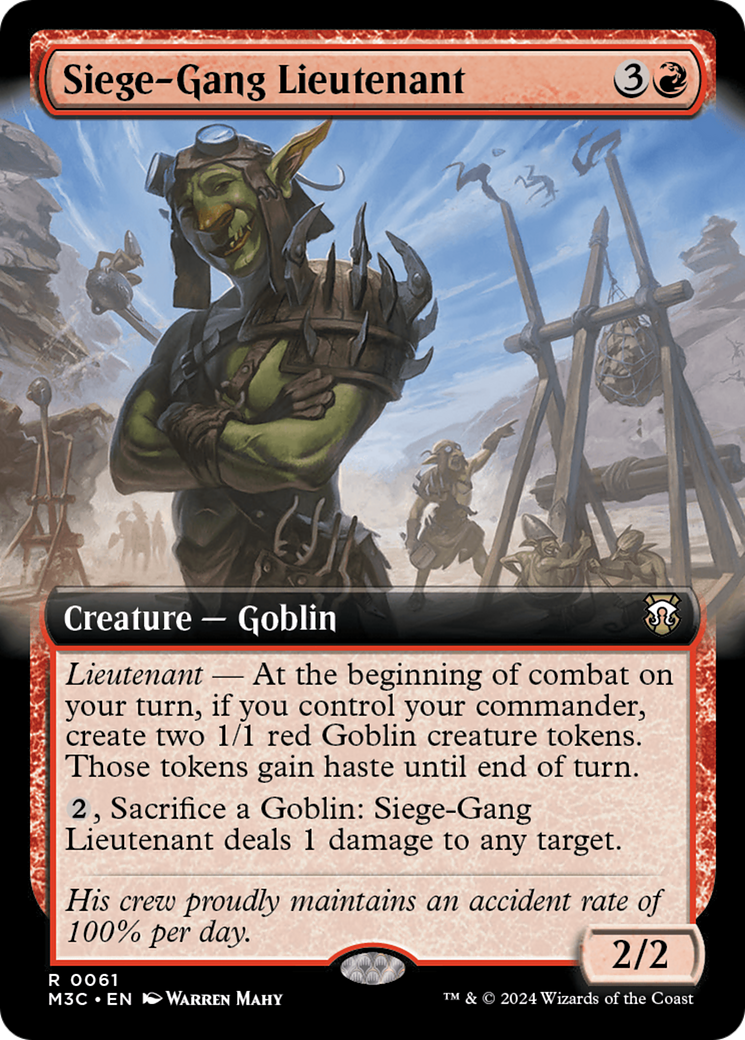 Siege-Gang Lieutenant (Extended Art) [Modern Horizons 3 Commander] | Card Merchant Takapuna