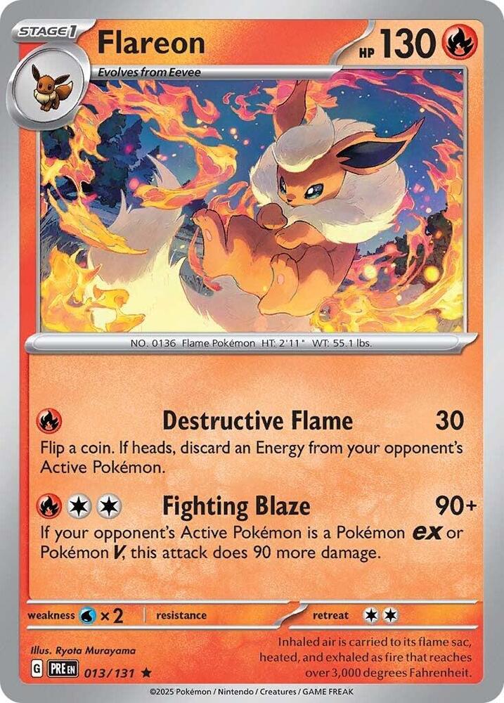 Flareon (013/131) [Scarlet & Violet: Prismatic Evolutions] | Card Merchant Takapuna