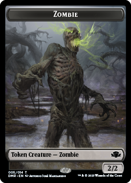 Zombie // Construct Double-Sided Token [Dominaria Remastered Tokens] | Card Merchant Takapuna