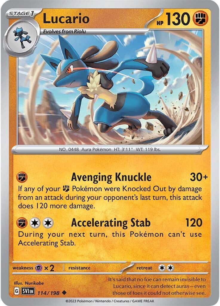 Lucario (114/198) [Scarlet & Violet: Base Set] | Card Merchant Takapuna