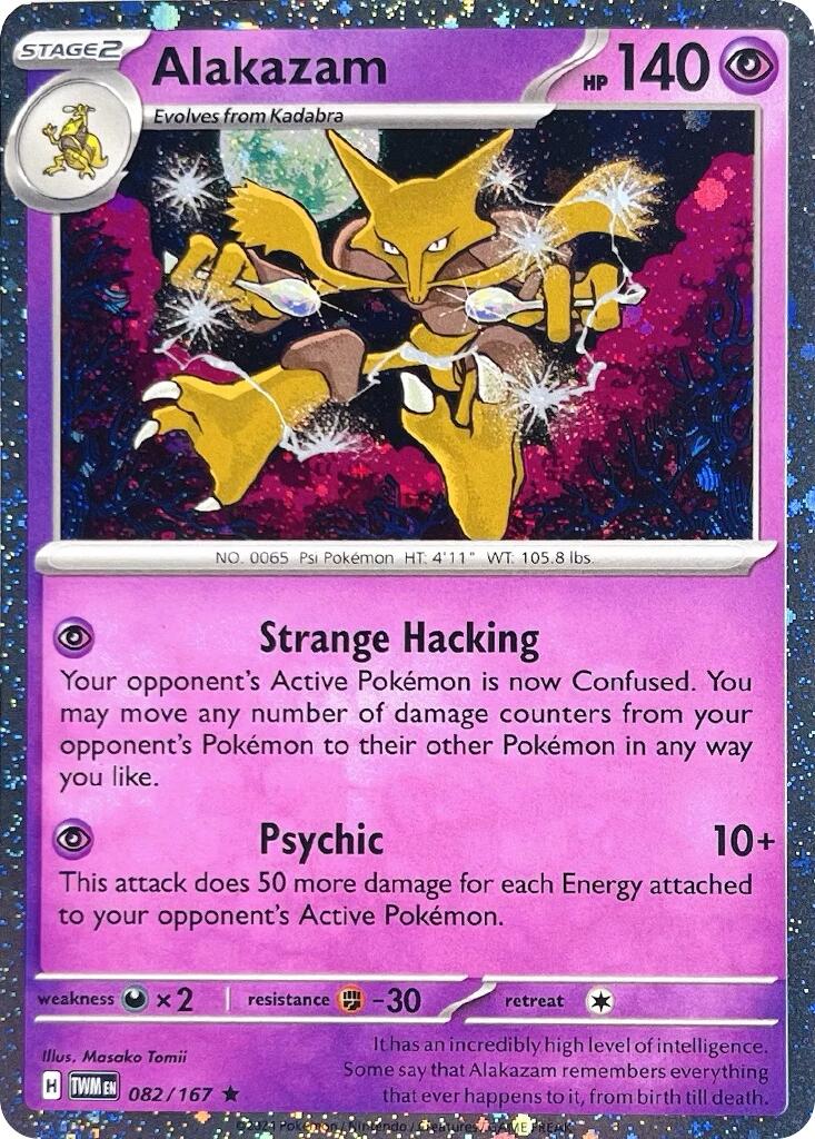 Alakazam (082/167) (Cosmos Holo) [Scarlet & Violet: Twilight Masquerade] | Card Merchant Takapuna