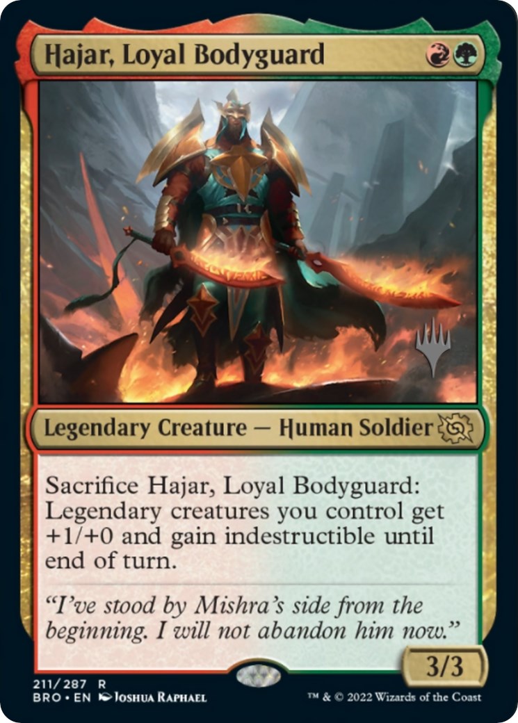 Hajar, Loyal Bodyguard (Promo Pack) [The Brothers' War Promos] | Card Merchant Takapuna