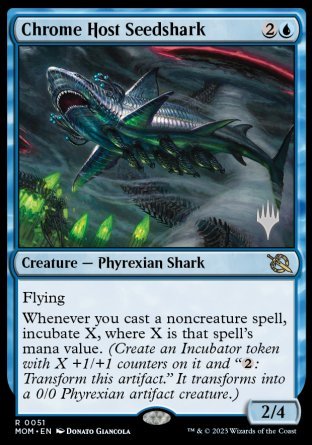 Chrome Host Seedshark (Promo Pack) [March of the Machine Promos] | Card Merchant Takapuna