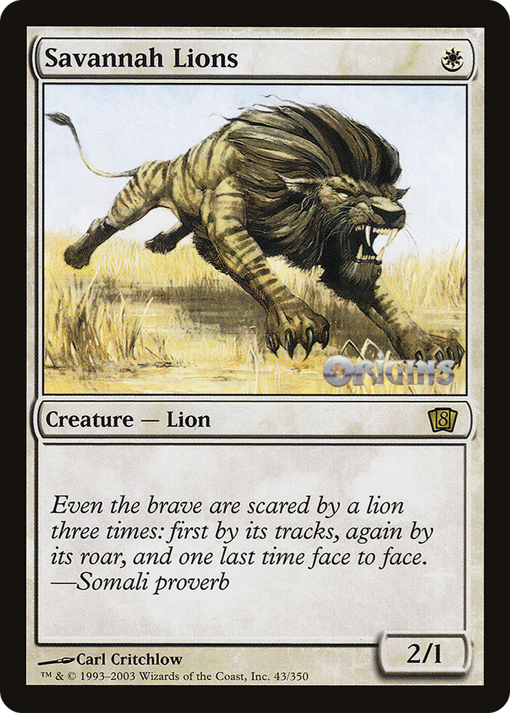 Savannah Lions (Origins 2003) [Oversize Cards] | Card Merchant Takapuna