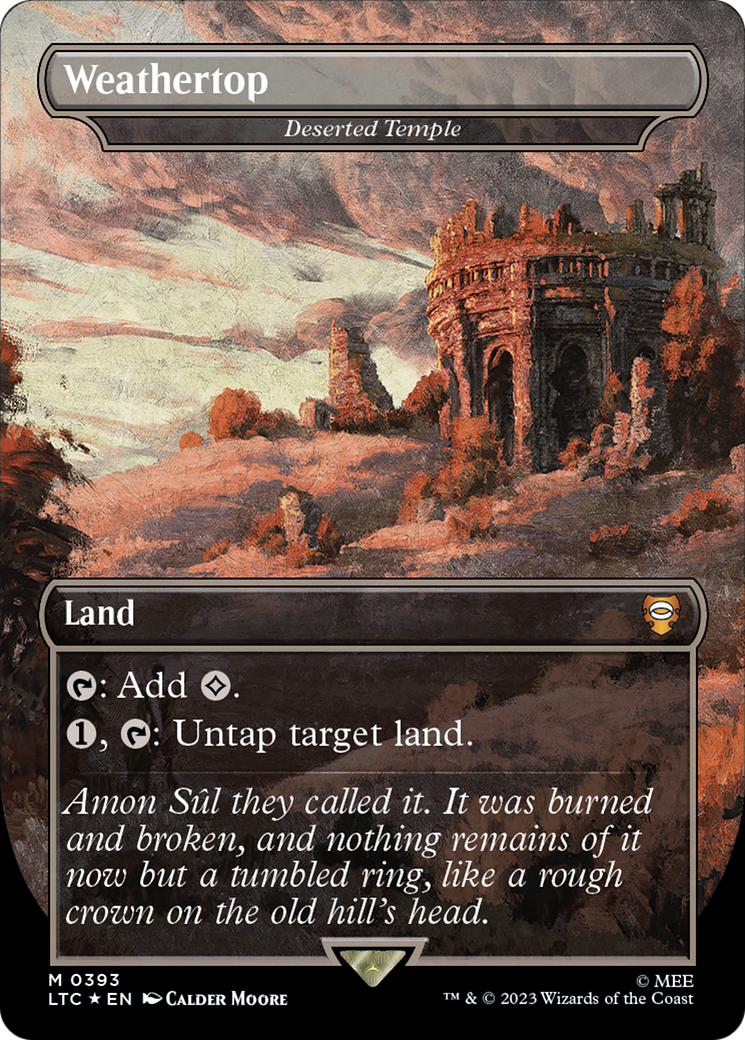 Weathertop - Deserted Temple (Surge Foil Realms and Relics) [The Lord of the Rings: Tales of Middle-Earth Commander] | Card Merchant Takapuna