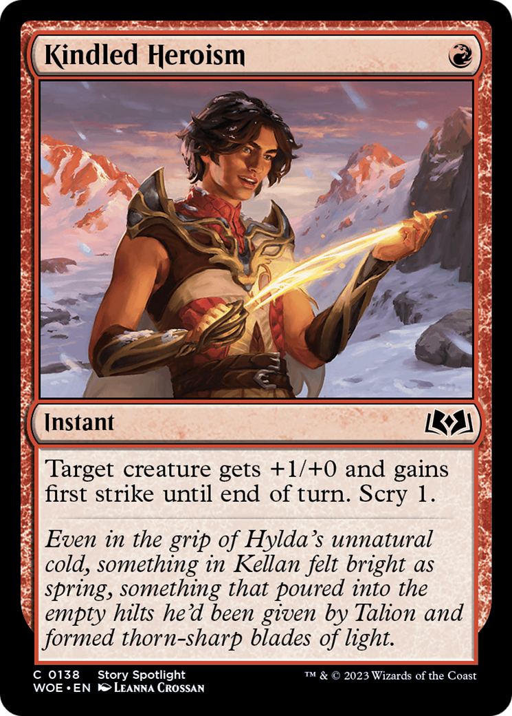 Kindled Heroism [Wilds of Eldraine] | Card Merchant Takapuna