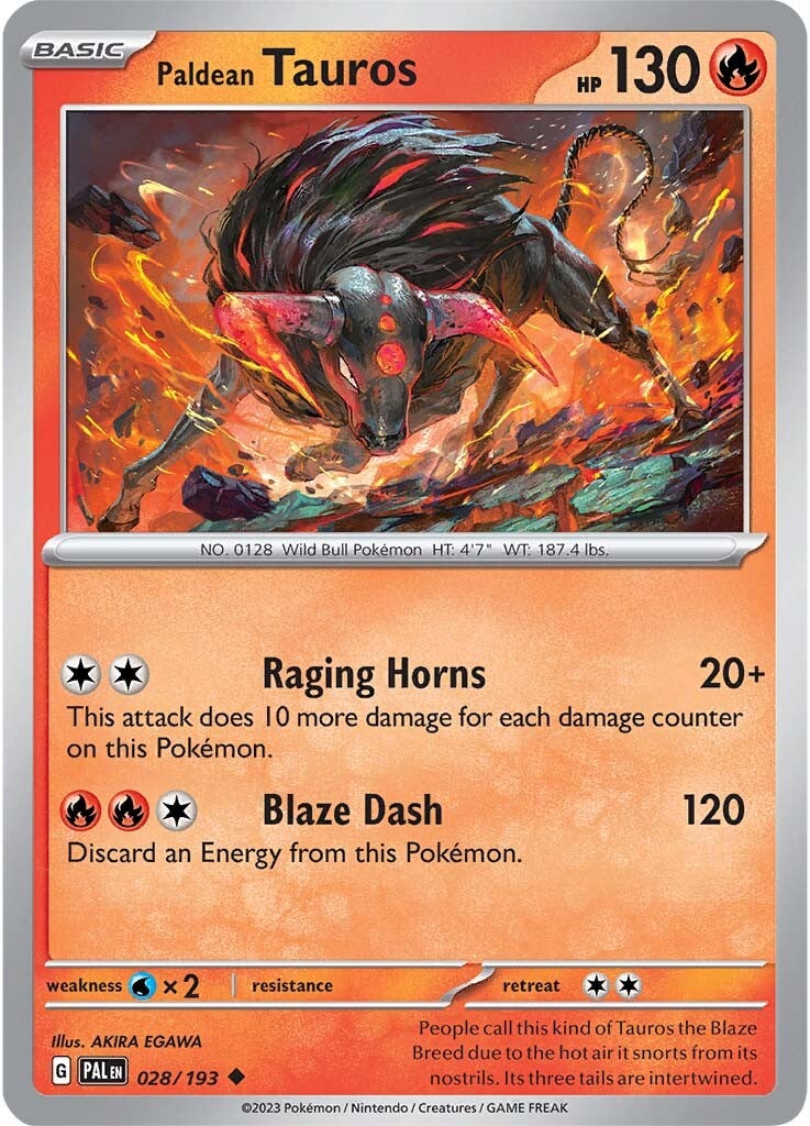 Paldean Tauros (028/193) [Scarlet & Violet: Paldea Evolved] | Card Merchant Takapuna