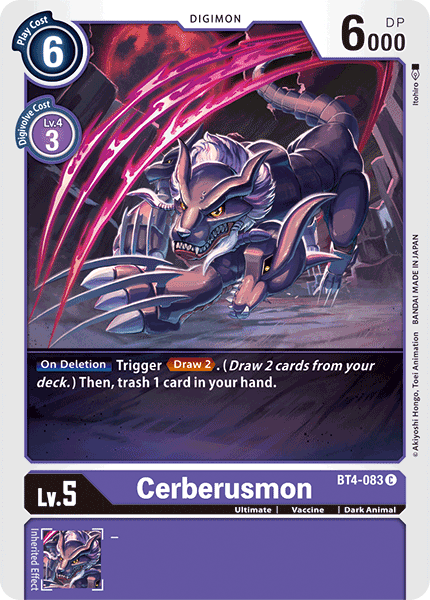 Cerberusmon [BT4-083] [Great Legend] | Card Merchant Takapuna