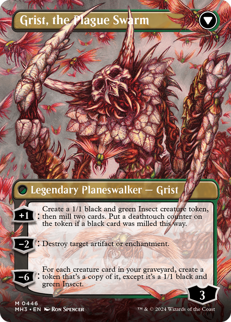 Grist, Voracious Larva // Grist, the Plague Swarm (Borderless) [Modern Horizons 3] | Card Merchant Takapuna