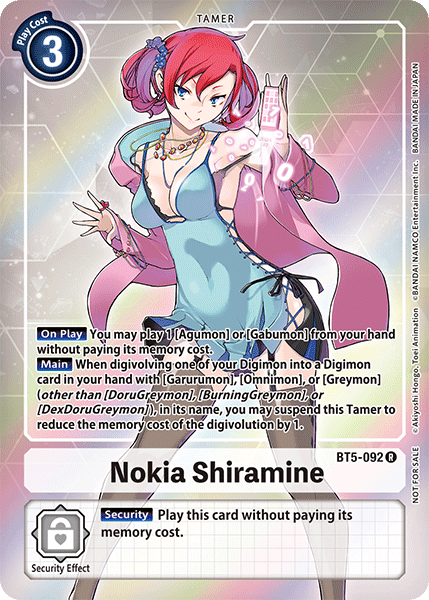 Nokia Shiramine [BT5-092] (Buy-A-Box Promo) [Battle of Omni Promos] | Card Merchant Takapuna