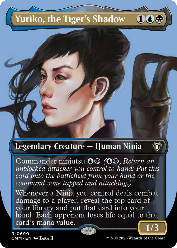 Yuriko, the Tiger's Shadow (Borderless Profile) [Commander Masters] | Card Merchant Takapuna