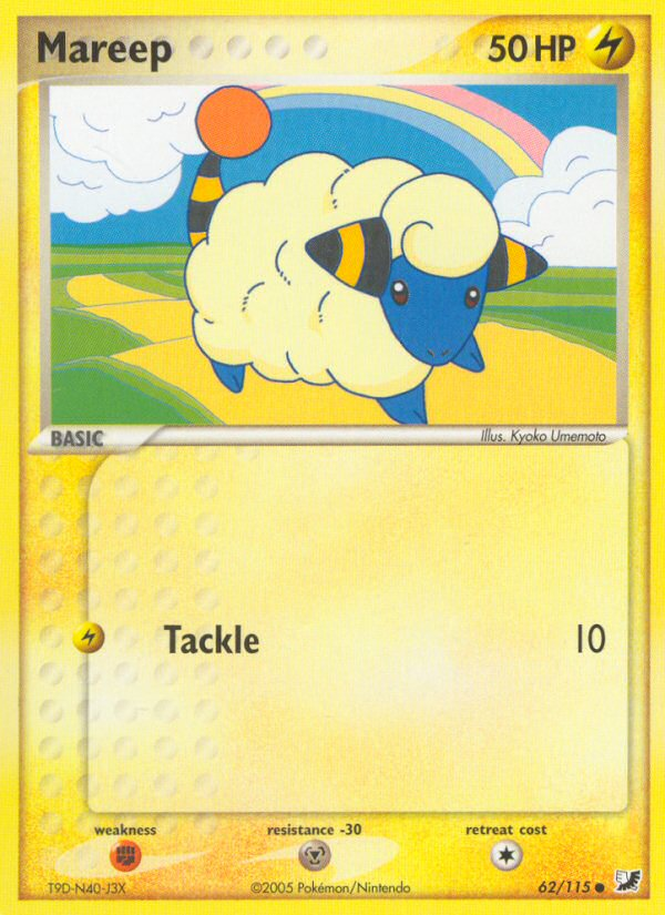 Mareep (62/115) [EX: Unseen Forces] | Card Merchant Takapuna