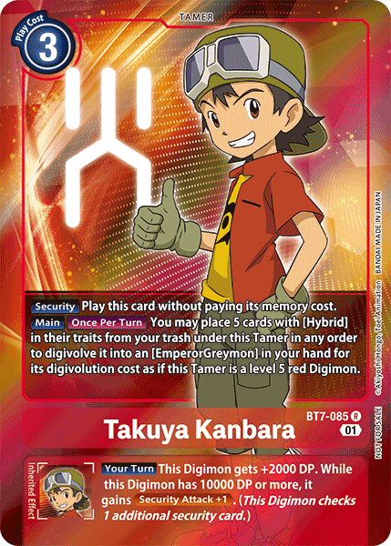 Takuya Kanbara [BT7-085] (Alternative Art - Box Topper) [Next Adventure] | Card Merchant Takapuna