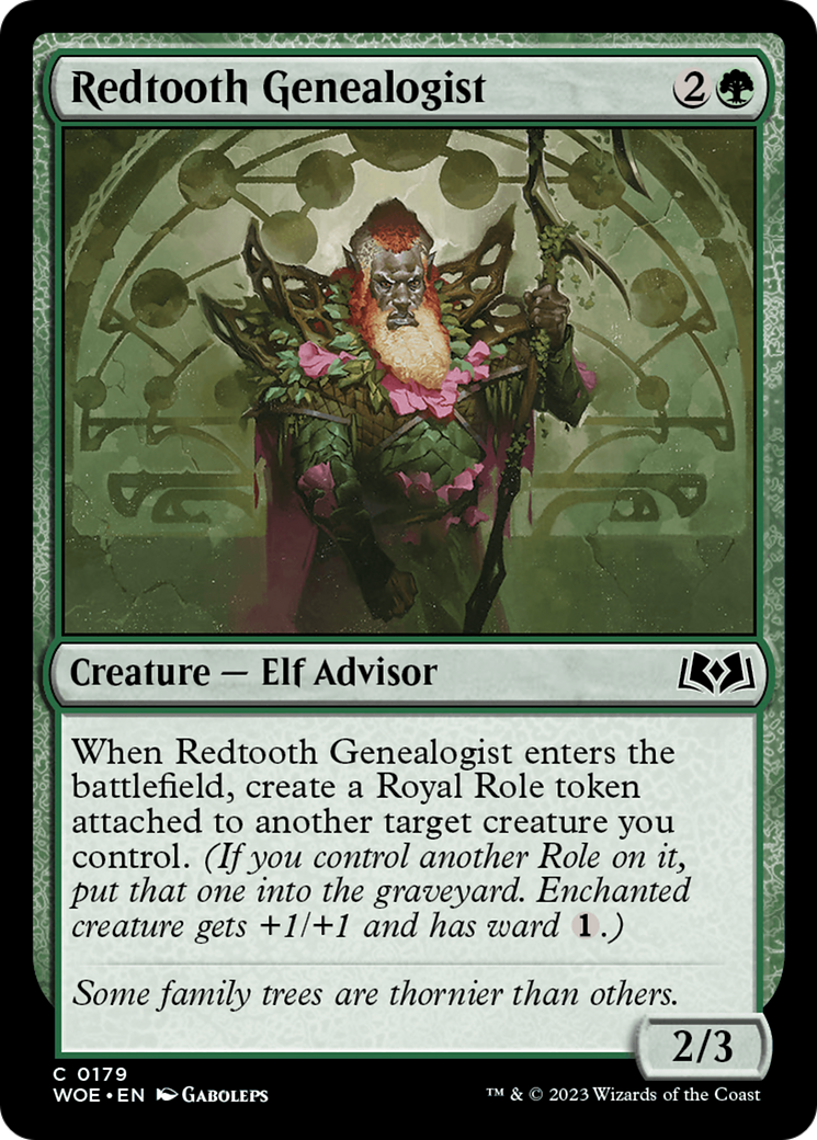 Redtooth Genealogist [Wilds of Eldraine] | Card Merchant Takapuna