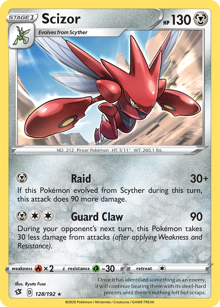 Scizor (128/192) [Sword & Shield: Rebel Clash] | Card Merchant Takapuna