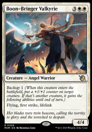 Boon-Bringer Valkyrie (Promo Pack) [March of the Machine Promos] | Card Merchant Takapuna